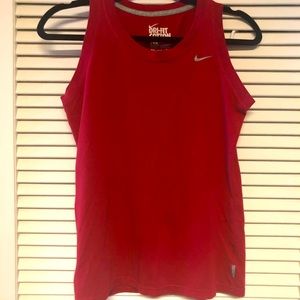 Nike Dri Fit Red Tank Top workout shirt M 8-10